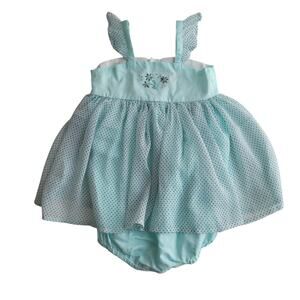 Well Dressed Wolf Mint Dot Skirted Romper